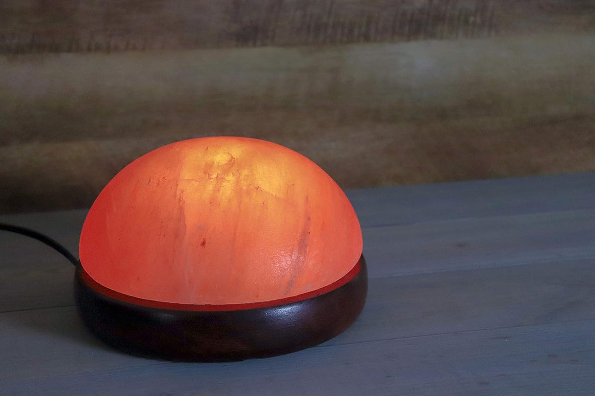 Himalayan Secrets® Salt Dome Lamp | for Warming Up Hands and Feet (9" Diameter)
