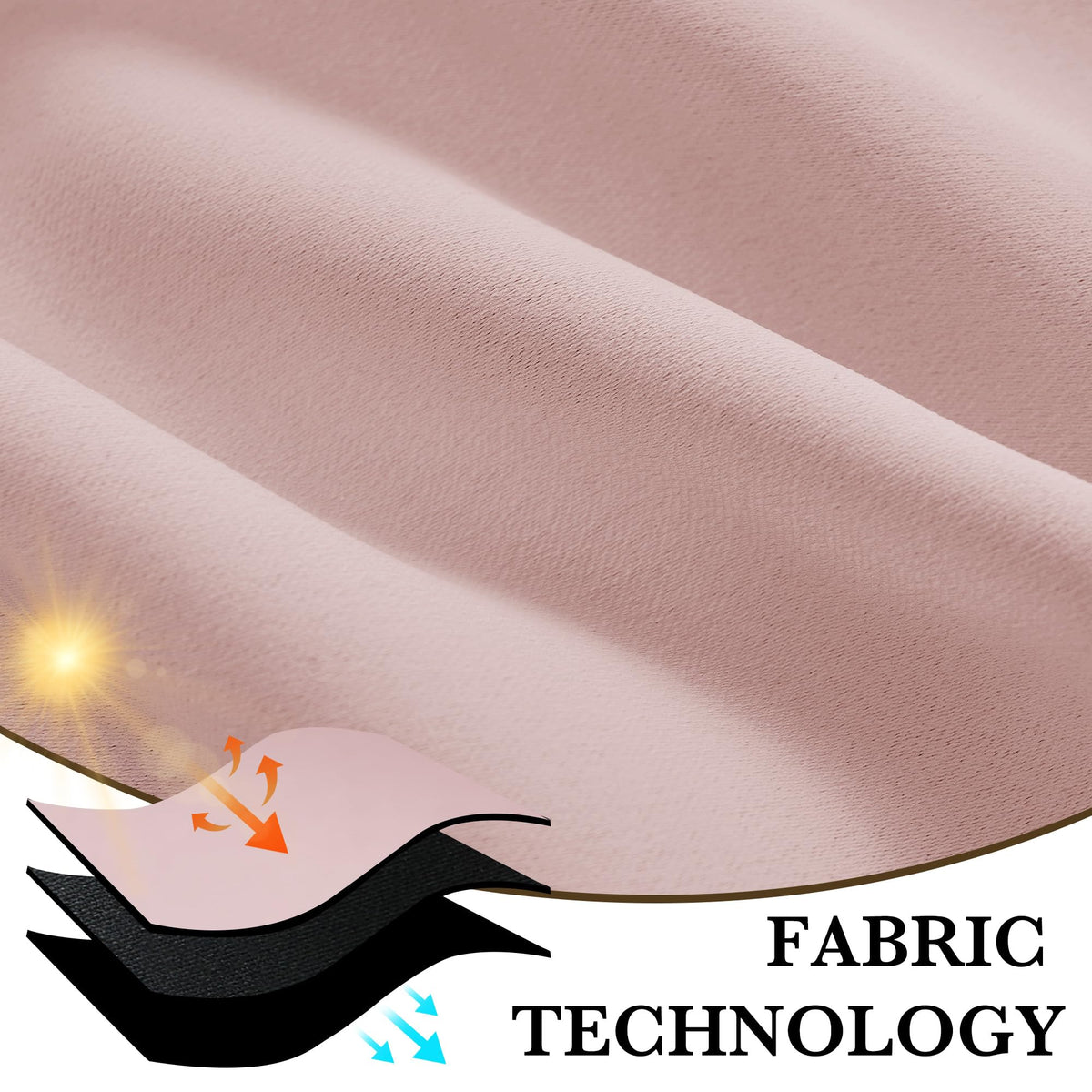 Bedroom Blackout Curtains 72 inches Long (2 Count)