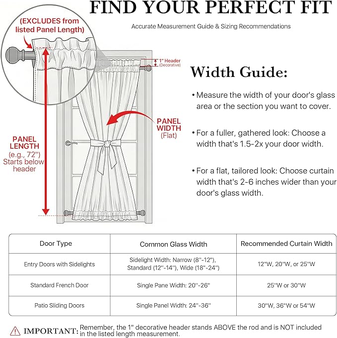 NICETOWN 100% Blackout Door Curtain Thermal Insulated Privacy Curtain for French Front Door with Tieback, Room Darkening Window Covering for Kitchen, W25 x L64, 1 Panel, Navy