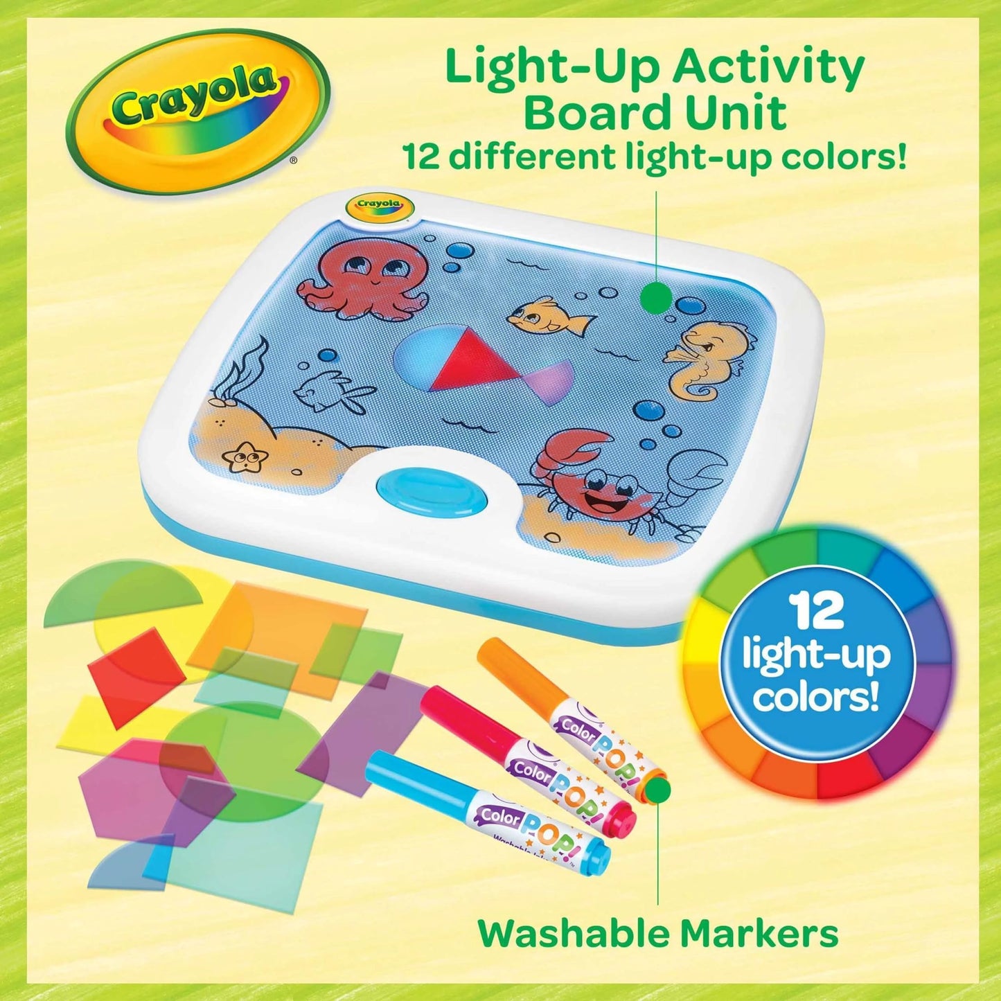 Crayola Light Up Activity Board, Sensory Toy for Toddlers & Kids, Light Box, Light Up Coloring Board, Educational Toy, Gift for Toddlers, Ages 1+