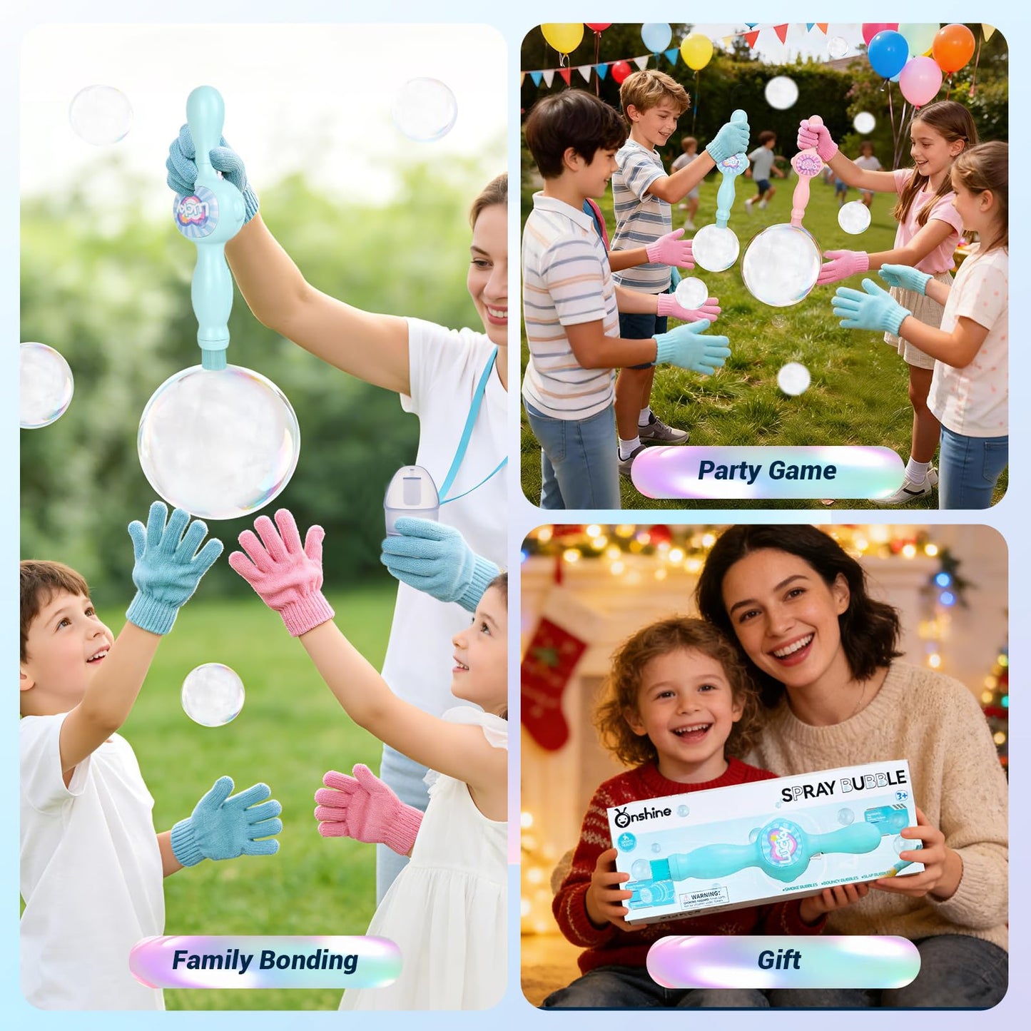 Elastic Bubble Fog Wand,Fog Bubble Machine,Bubble Machine,Fun Science Experiments, Kids Toys, Parent-Child Interaction(Blue)