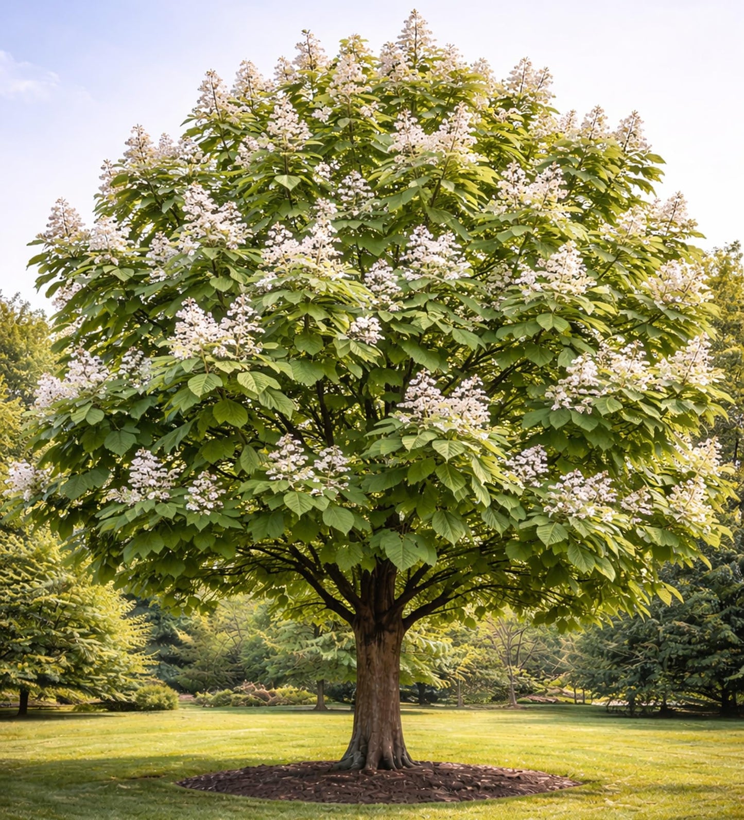 2 Catalpa Tree Live Plants β Hardy Flowering Shade Tree (Catalpa speciosa) β Large Heart-Shaped Leaves & Showy White Blooms β Fast Growing Landscape Tree β 1β2 Ft Starter Saplings
