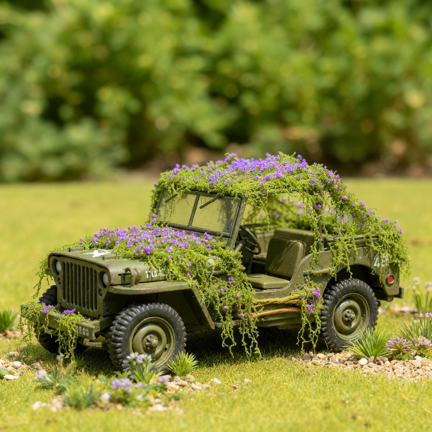 Warmtree Realistic Miniature Vines Simulation Vine Miniature Plants for DIY Mini Model Railway Fairy Garden Architecture Diorama Supplies Scenery Landscape Layout (Purple)