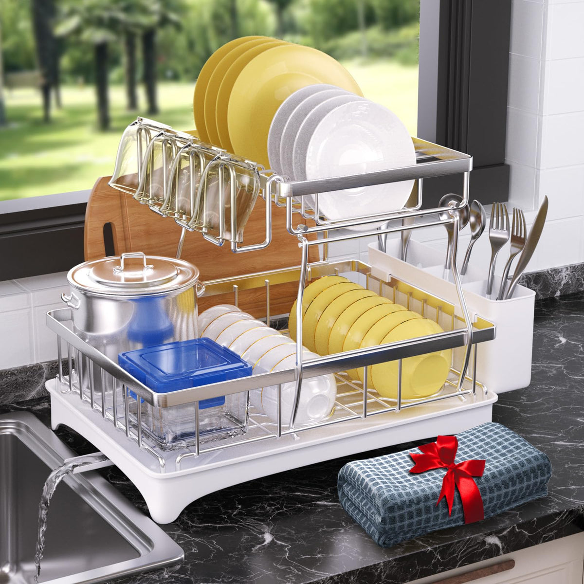 2 Tier Dish Drying Rack