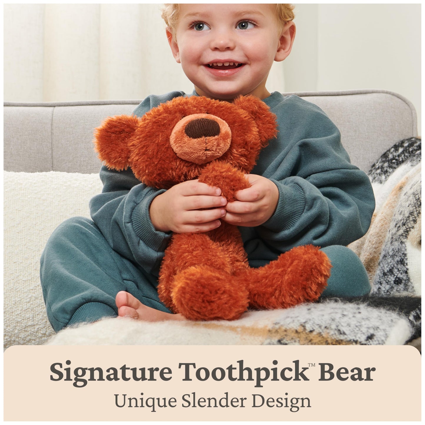 GUND Toothpick Pumpkin Pie, Teddy Bear Stuffed Animal for Ages 0 and Up, Pumpkin Orange, 15”