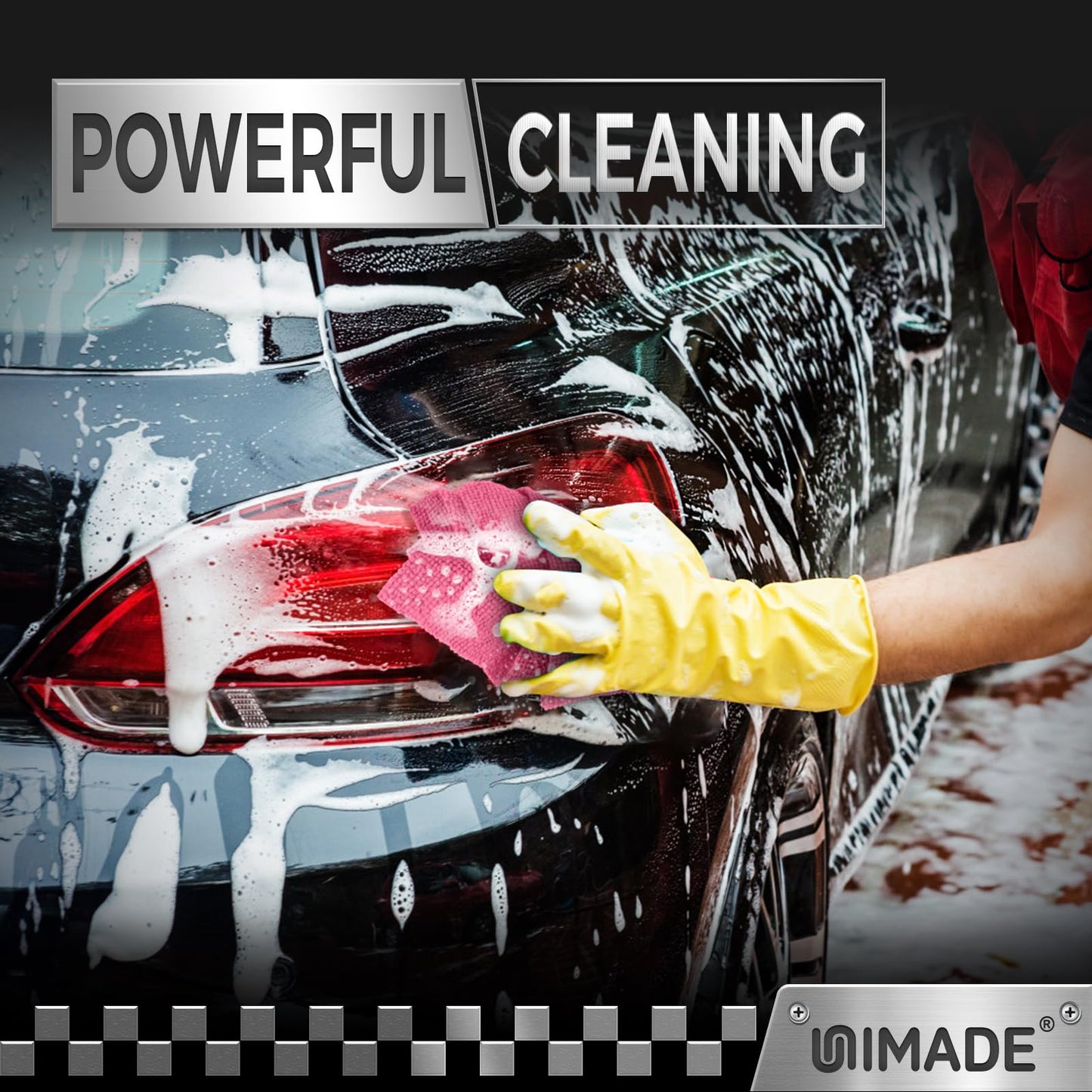 UNIMADE Microfiber Cleaning Cloth, 200PK Reusable Shop Rags Bulk Microfiber Cleansing Cloth Lint Free Cleaning-Towel for Car Kitchen Automotive Bar Mechanic Restaurant Garage,11.5"x11.5",Multicolor
