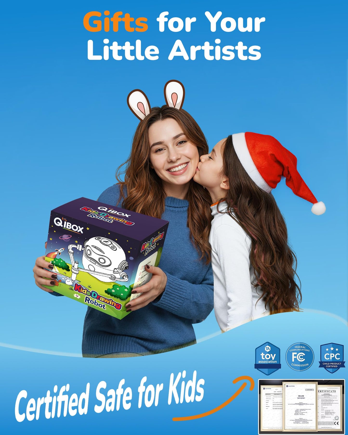 Drawing Robot for Kids, Rechargeable 4-in-1 Draw/Learn/Spell/Music Interactive Educational Robot Drawing Machine with 100 Cards & 12 Color Pens, Learning Toys for 3-8 Year Old Boys Girls Birthday Xmas