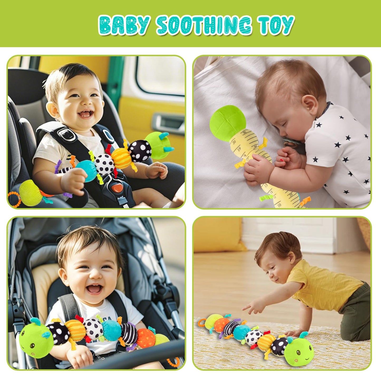 Baby Sensory Toy + Baby Stuffed Musical Caterpillar