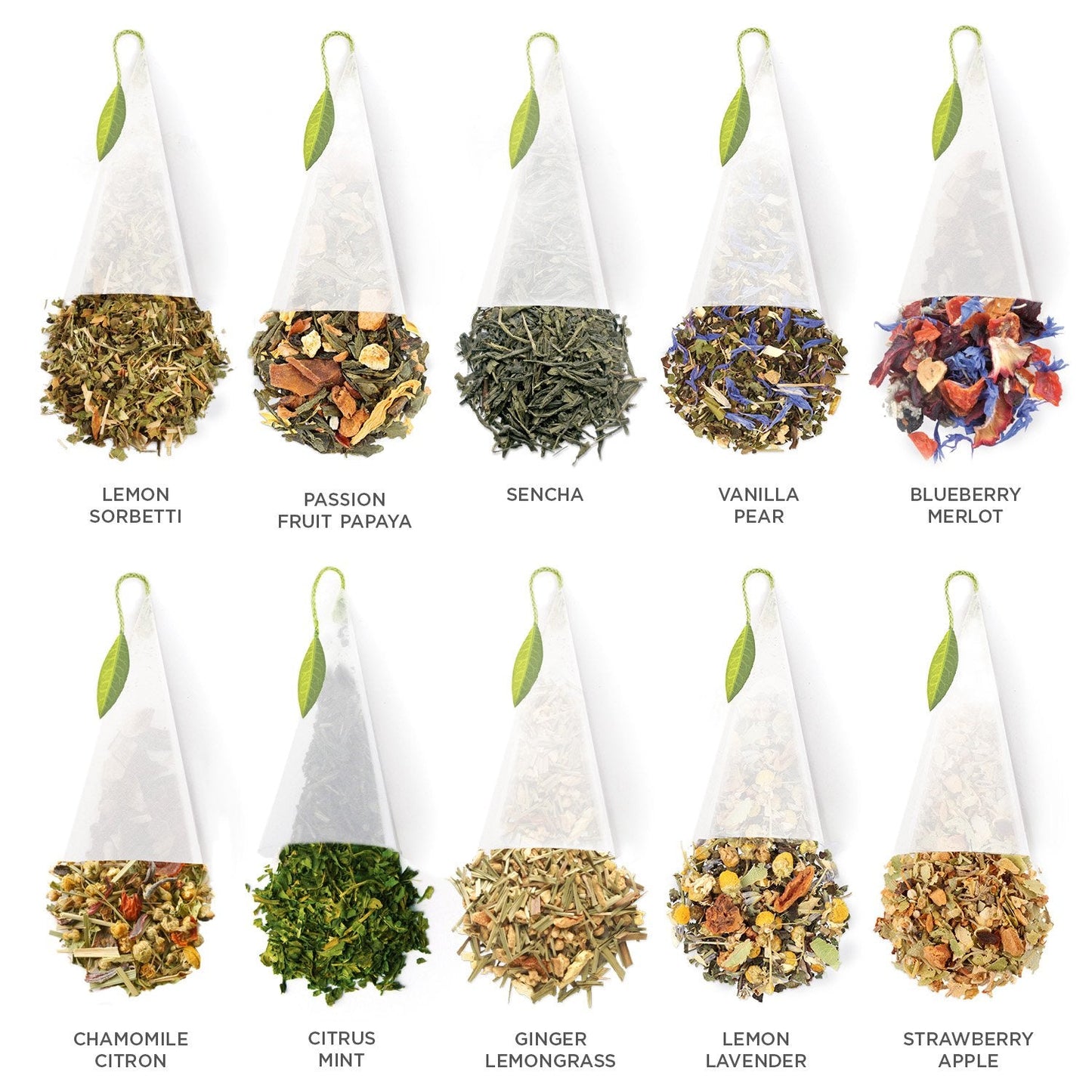 Tea Forte Organic Assorted Variety Tea Sampler, Tea Tasting Tea Chest Gift Box with 40 Handcrafted Pyramid Tea Infuser Bags, Black Tea, Herbal Tea, Oolong Tea, Green Tea, White Tea