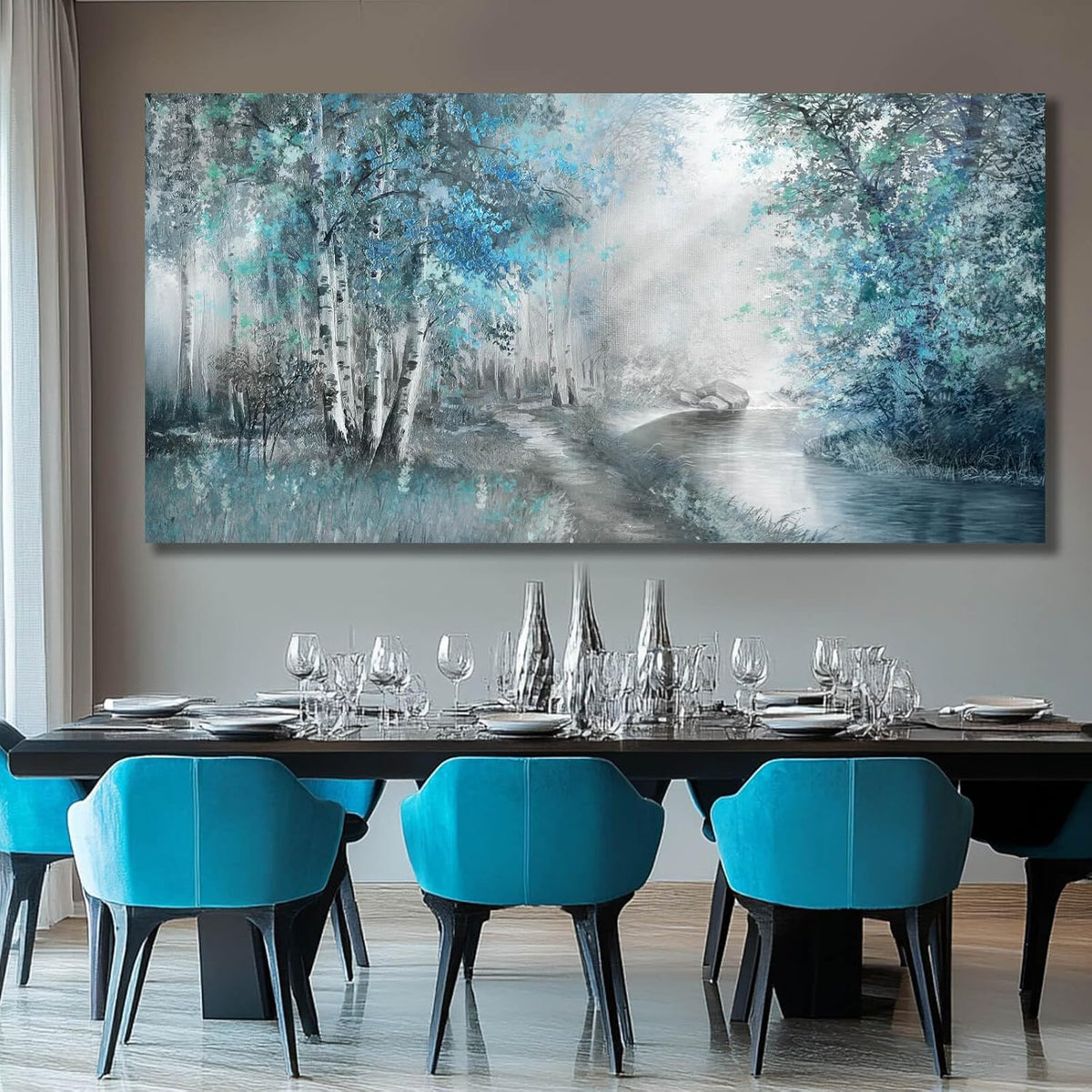 SOUGUAN Forest Pictures for Wall Canvas Art 30"x60" Plant Wall Decor Tree Artwork Painting Natural Decorations for Dining Room, Bedroom, Home Office, Kitchen