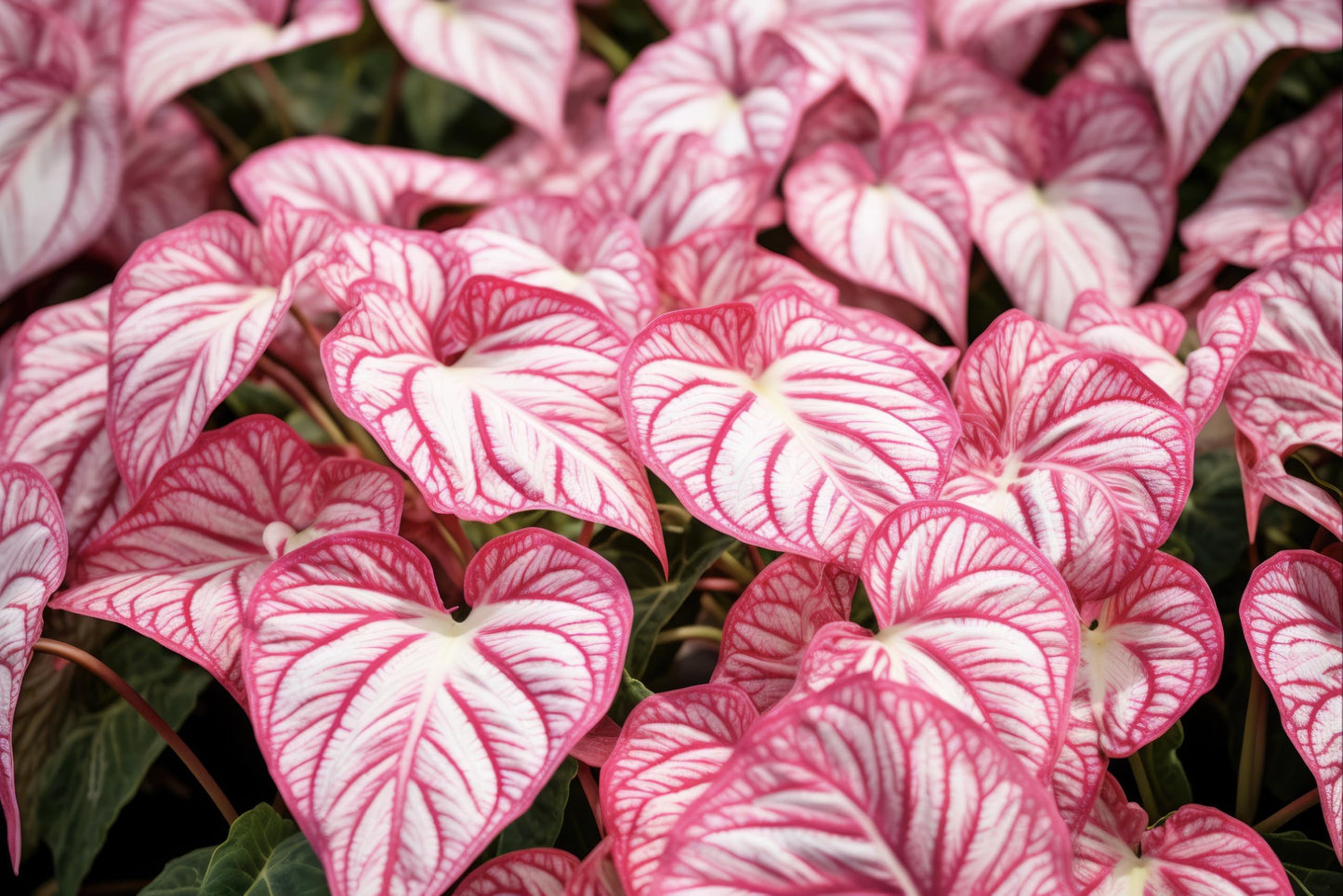 10 Gypsy Rose Caladium Bulbs for Planting - Perennial Hosta, Elephant Ears, Fancy (10 Bulbs)