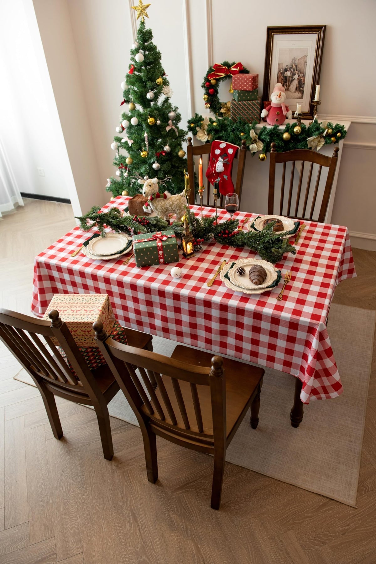 Waterproof Plaid Tablecloth Fabric