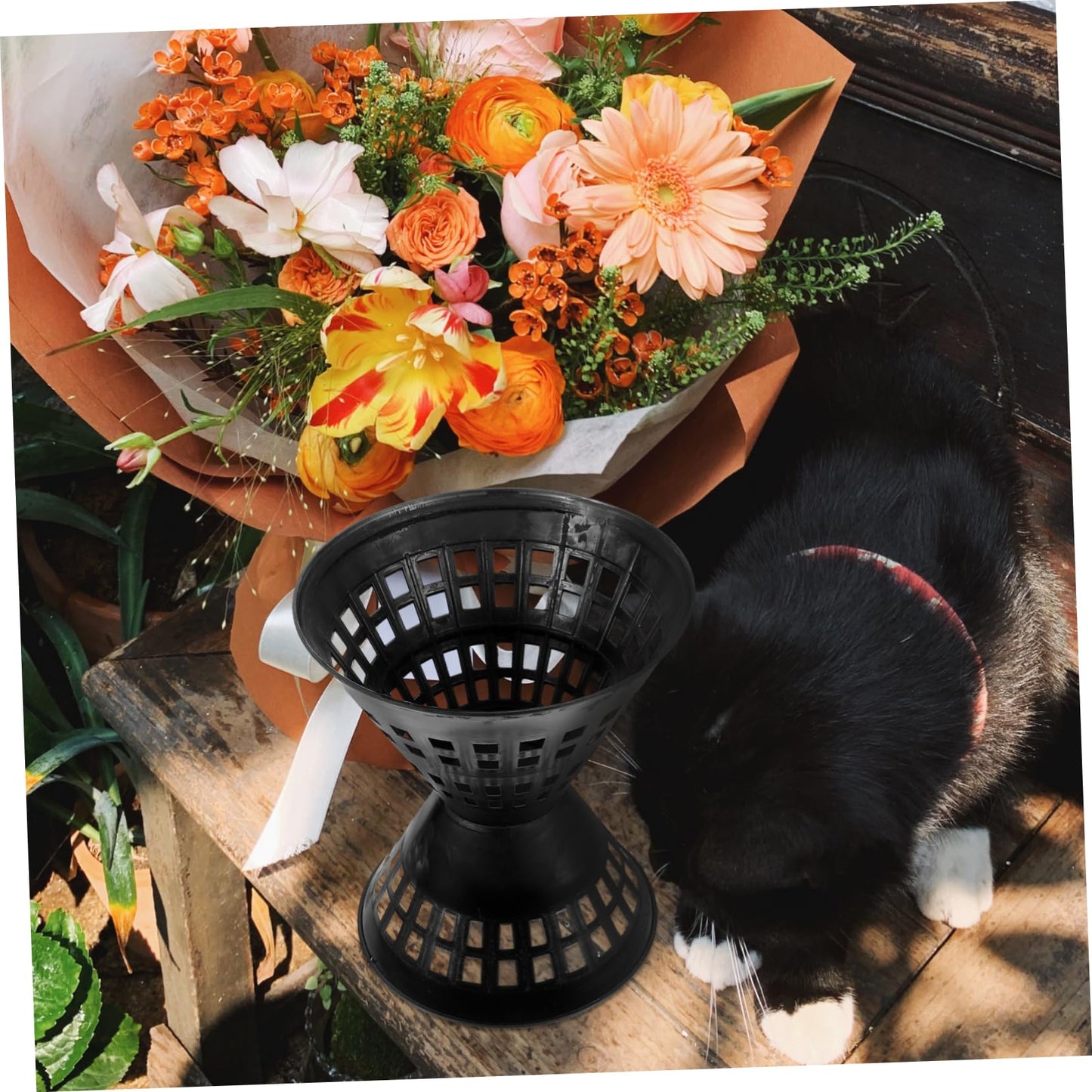 BESPORTBLE 5pcs Pack Fresh Bouquet Plastic Bouquet Holder Packaging Device Packaging Materail Tool Flowers