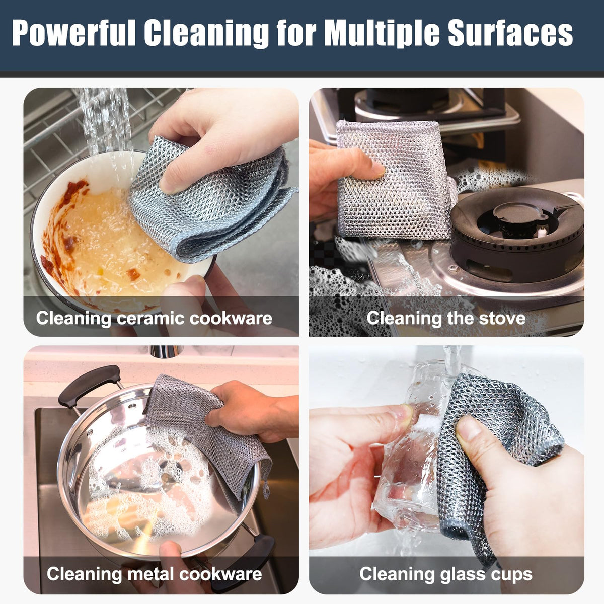 30 Pcs New Upgrade Steel Wire Dishcloth (30 Count)