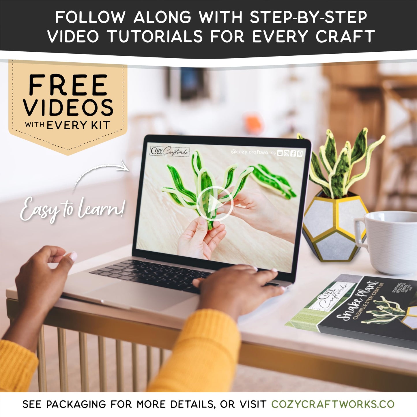 WeVeel Cozy Craftworks Chenille Stem Craft Kit (Plants)