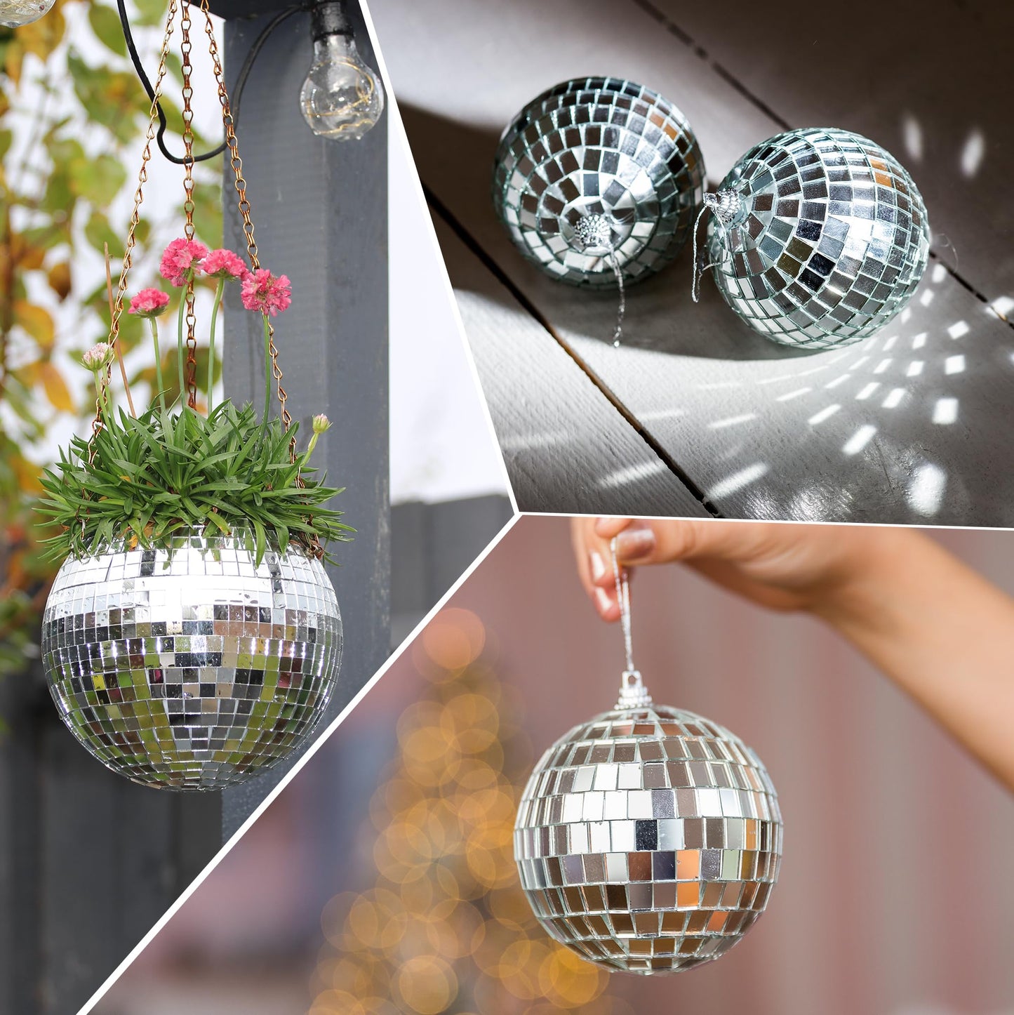 PP OPOUNT 10000 PCS Mini Disco Tiles, 1 Roll 5 x 5 mm Self-Adhesive Disco Ball Tiles, Glass Mirror Tiles for Crafts, DIY Disco Cowboy Hat, Disco Ball, Disco Ball Planter, Photo Frames, Indoor Decor