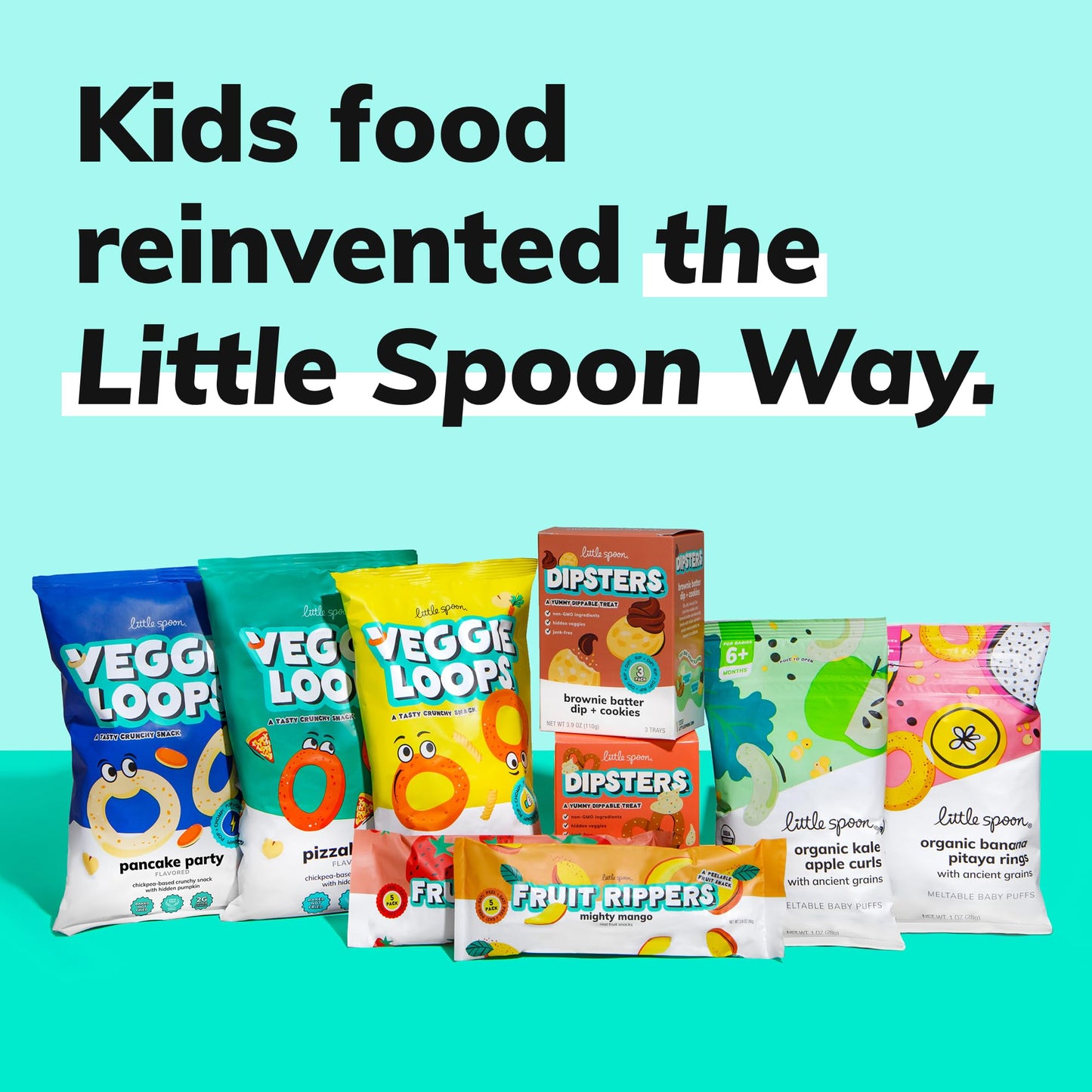 Little Spoon Blueberry Carrot Meltable Baby Wheels, Organic Corn, Quinoa & Sorghum, No Added Sugar Snacks, Encourages Self-Feeding, 1 Oz Bag, 4 Pack