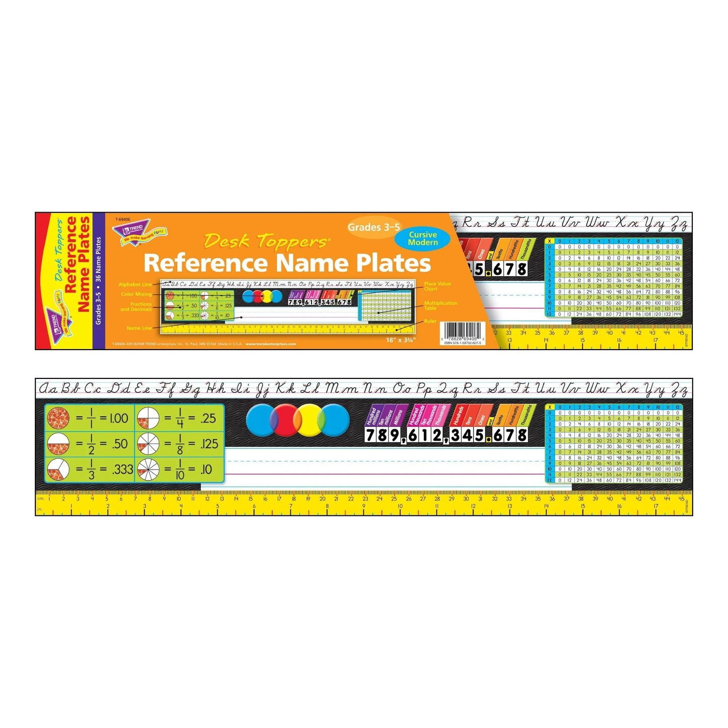 Grades 3-5 Desk Toppers® Reference Name Plates (Modern)