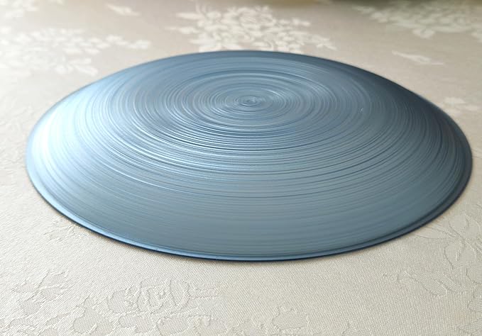 OCCASIONS 50 Plates (25 Guests) Blue and Gold Disposable Plastic Plate Set for Wedding Party - 25x10'' Dinner + 25x7'' Salad - Belize in Blue & Gold