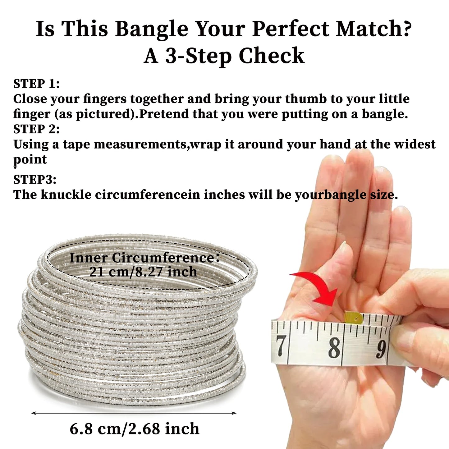 AYWFCBF Silver Bangle Bracelets for Women, 17 Pcs Boho Stackable Indian Bangles Multi Layer Textured Chunky Bracelets Jewelry Set for Women