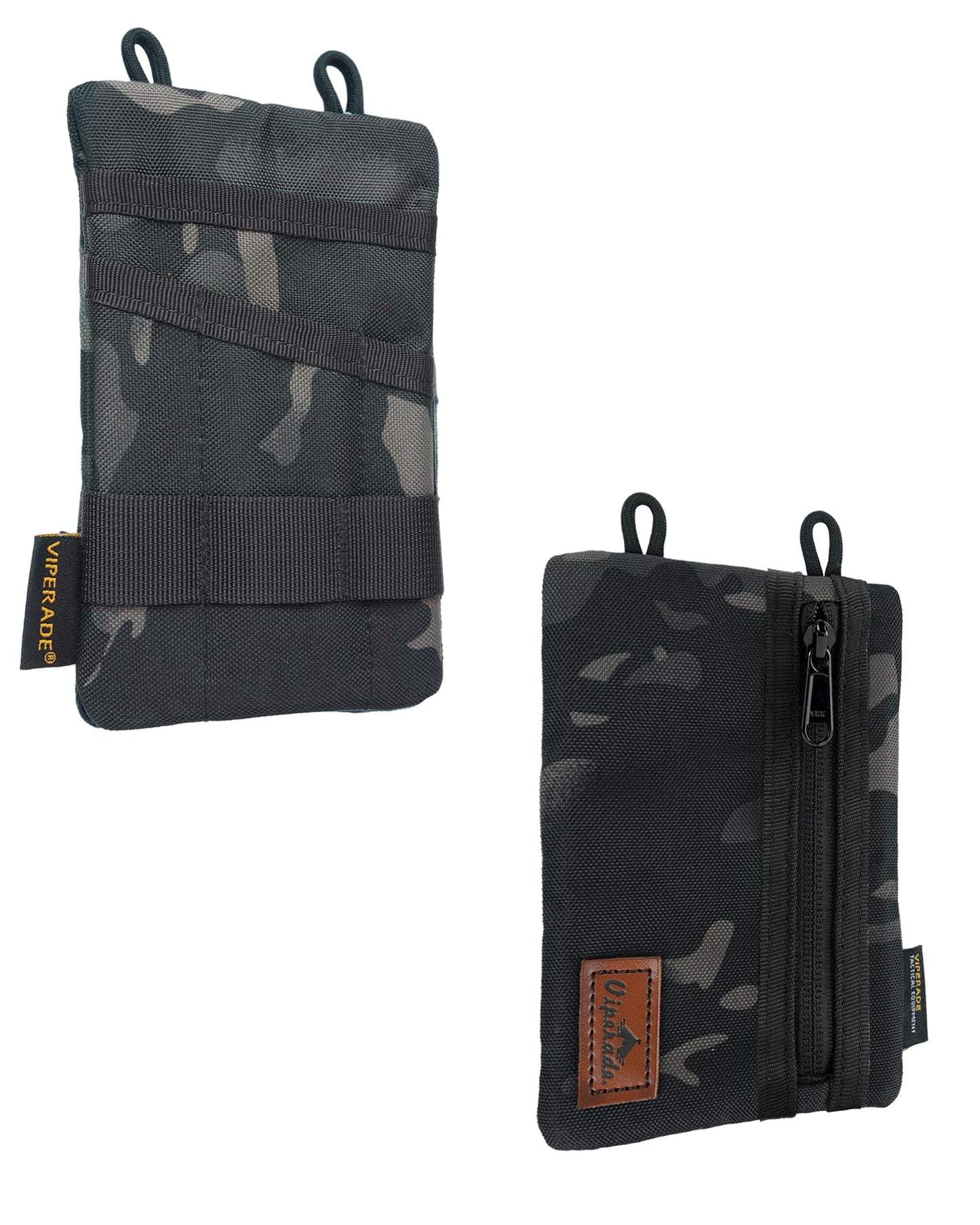 VIPERADE VE1 EDC Tool Pocket Organizer, Small EDC Pouch with 5 Pockets, Small Multitool Organizer Pouch Nylon Tool Sheath for Flashlight Multitools Pen Notebook