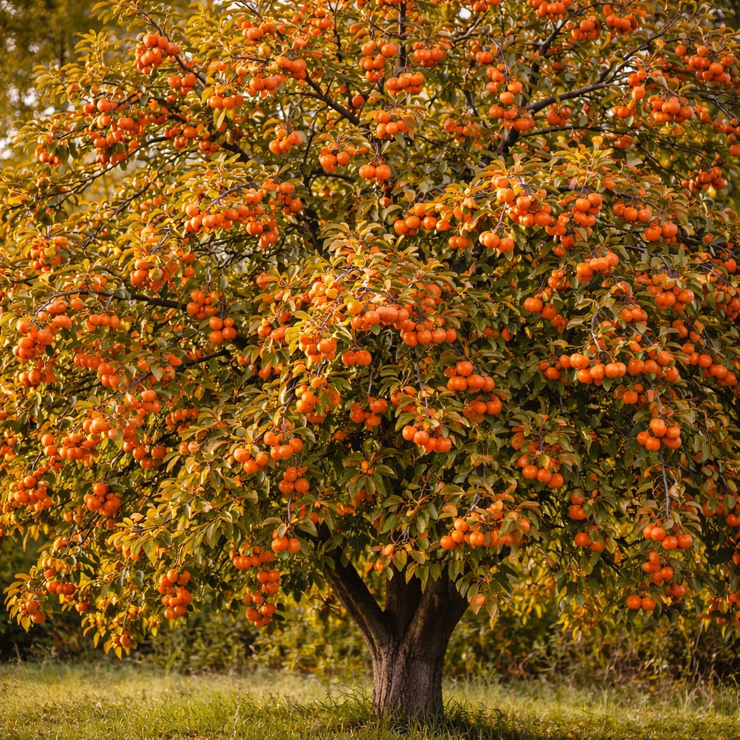 5 American Persimmon Tree Live Plants β Sweet Orange Fruit Tree for Home Garden β Cold Hardy, Easy to Grow, High-Yield Persimmon Variety (5 Pack of Trees)