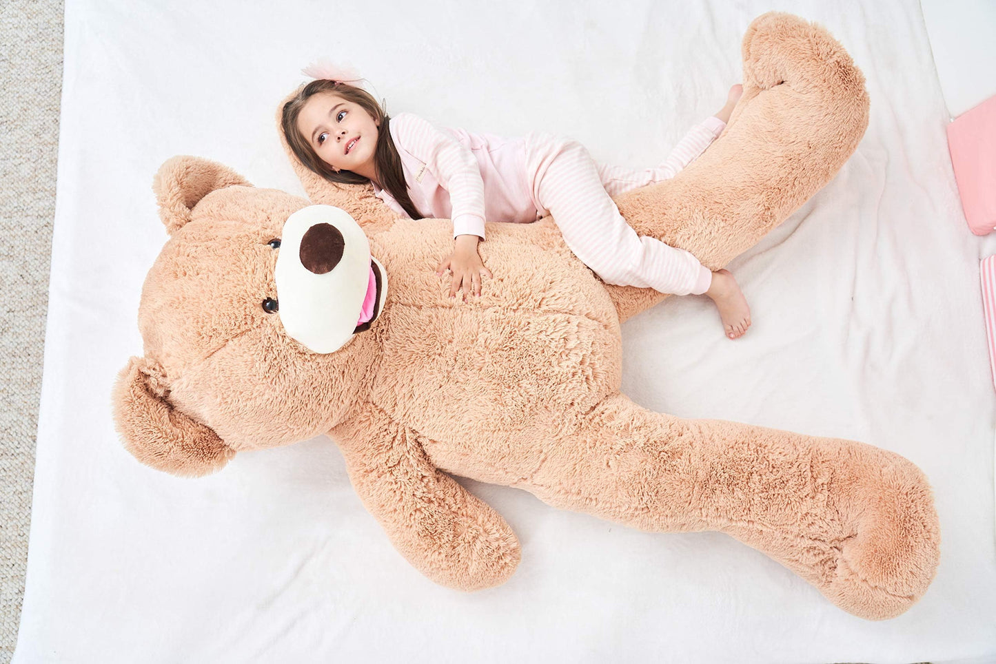 IKASA Giant Teddy Bear Plush Toy Stuffed Animals (Brown, 63 inches)