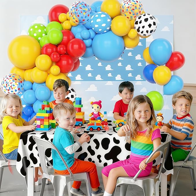 Amandir 152-Piece Blue, Red & Yellow Balloon Arch Kit