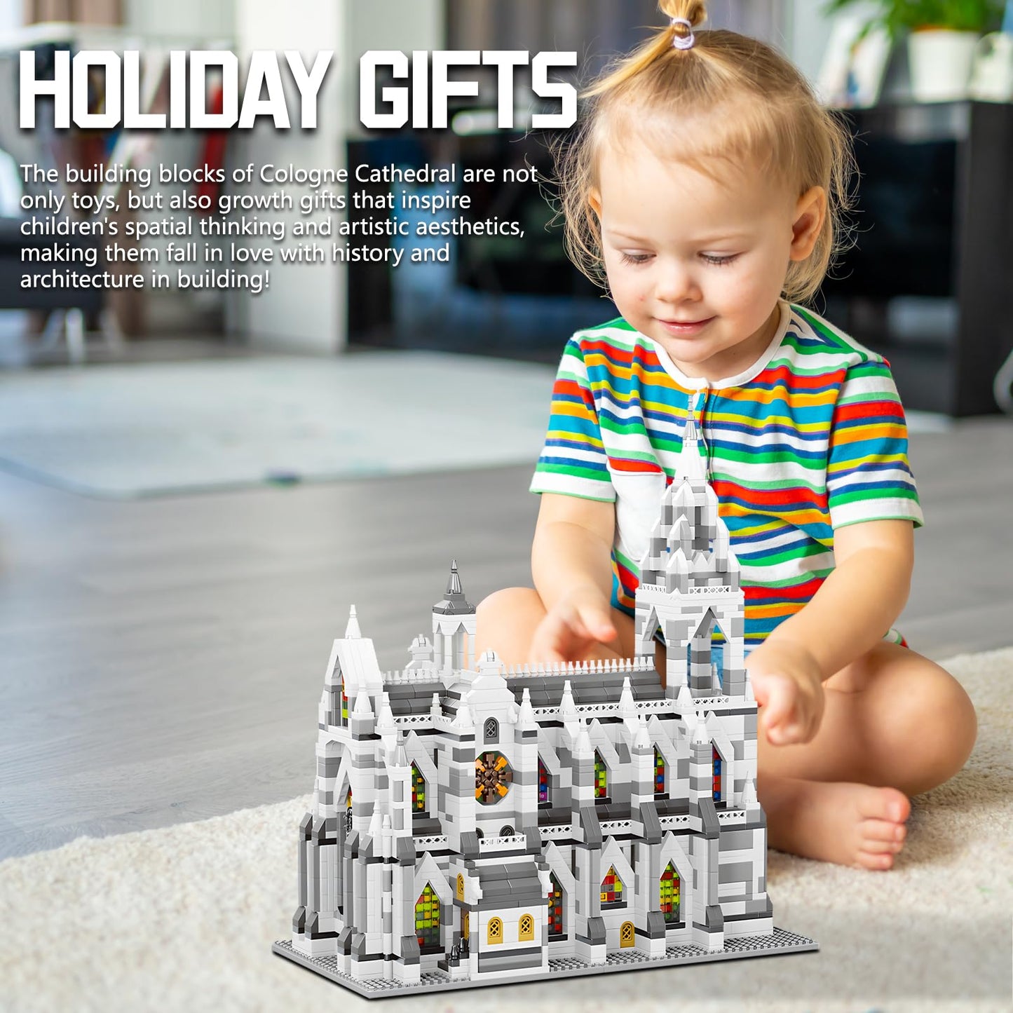 YCJZXMS Miniature Building Blocks Cologne Cathedral Model Set (3598 Pieces) - Building Toys, Suitable for Children and Adults as Gifts