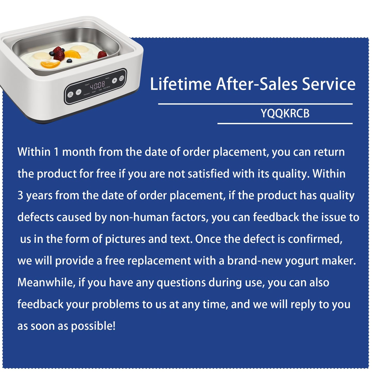 1.7-Quart Yogurt Maker with Adjust Temp(21ยฐC-48ยฐC/70ยฐF-118ยฐF) & Time(1-99h),110V-240V Auto-adaptive,Steel Inner Pot,BPA-free,Celsius Increment,Real-Time Countdown LED Display (Without GLass Jars)