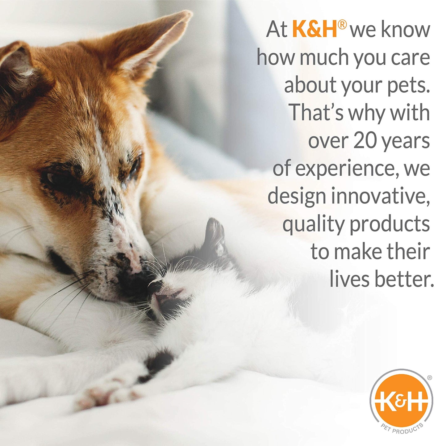 K&H Pet Products Mother’s Heartbeat Puppy Crate Pad Gray Fleece Medium/Large Breed beat 21 X 31 Inches