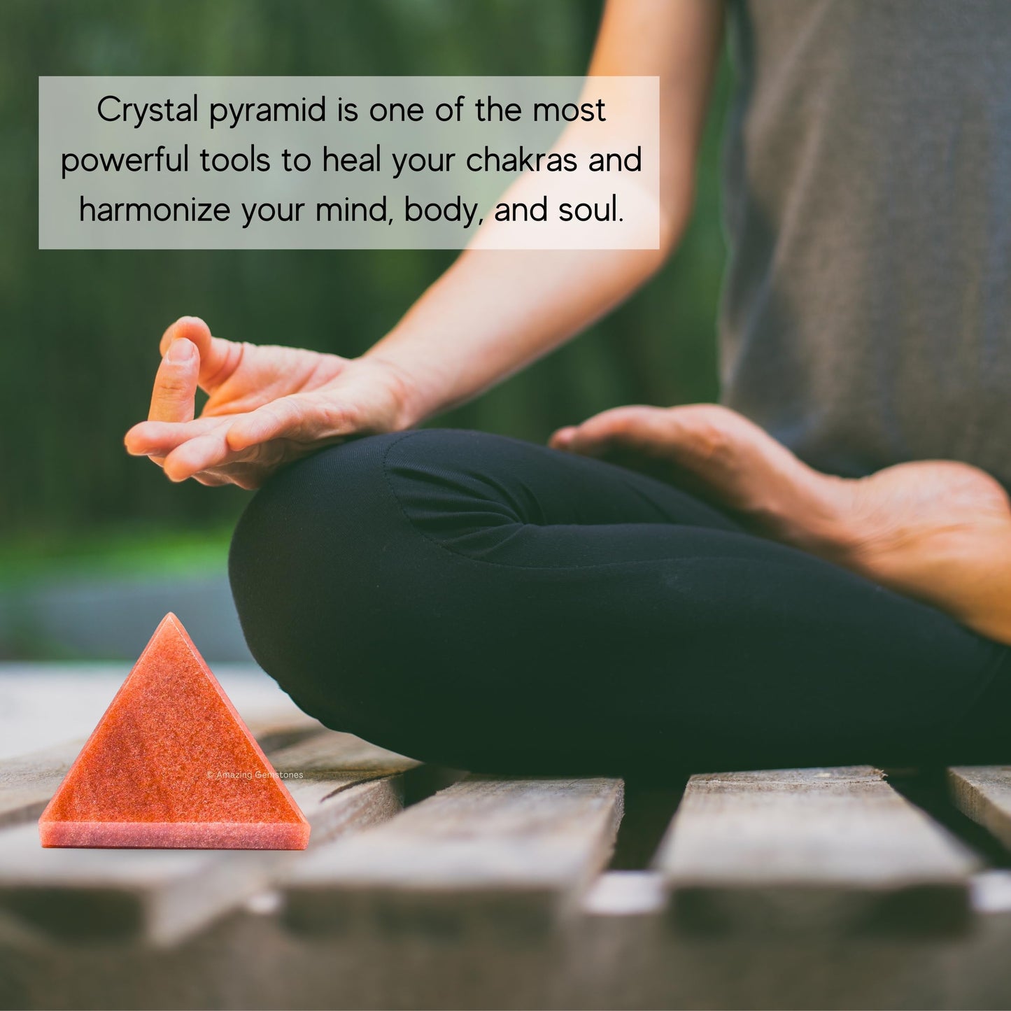 Amazing Gemstone Carrot Jasper Pyramid Crystal Healing Stones - 1.5" Great Pyramid Figurine of Natural Stone Pyramid for Meditation, Reiki, Chakra Balancing and Crystal Pyramids Grid