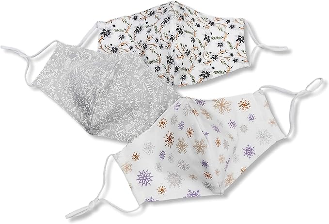 HOPE LOVE SHINE Face Mask Adjustable Filter Pocket Reusable Breathable Washable Cloth Mask Face Masks for Women Men - 3 Pack