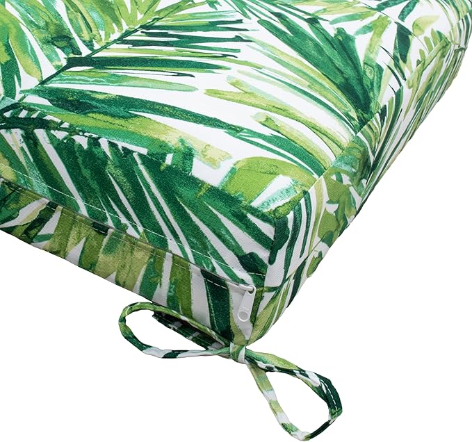 Tommy Bahama Deep Seating Lounge Cushion, 23" X 24" X 4", Coastal Palm Green Leaf