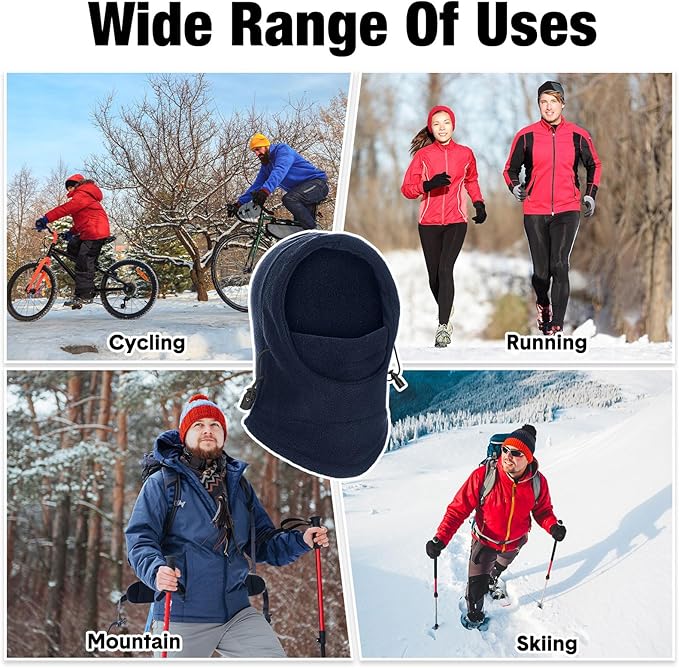 Frienda 8 Pcs Balaclava Ski Mask Men Windproof Warmer Face Covers Adjustable Winter Mask for Men Women