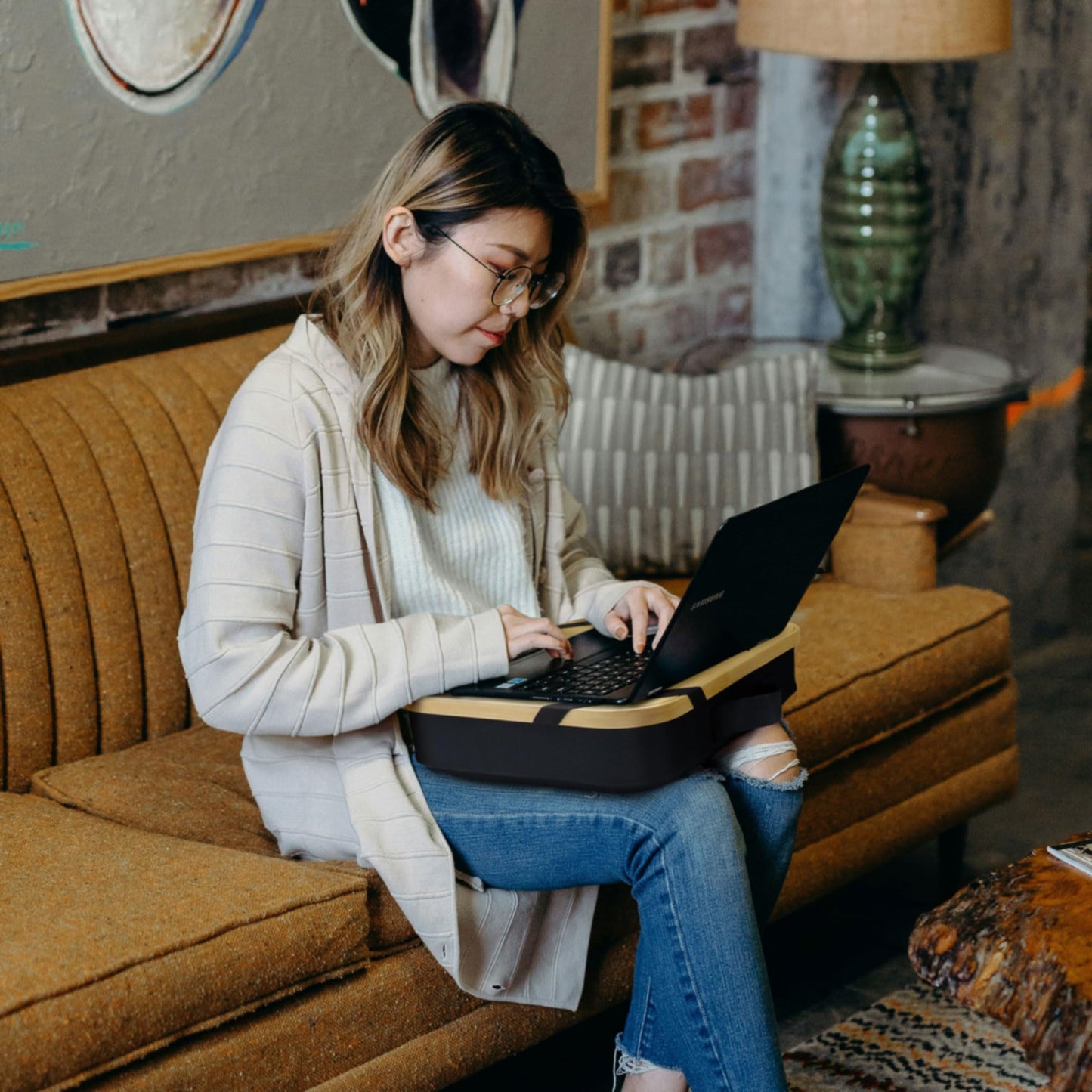 BambooMN Lap Storage Desks - Grey