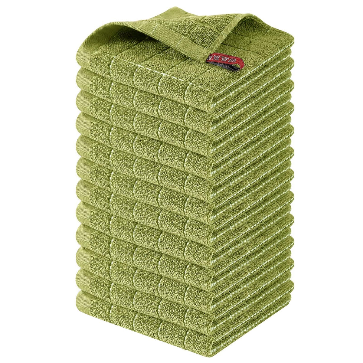 100% Cotton Terry Kitchen Dish Cloths (12 Count)