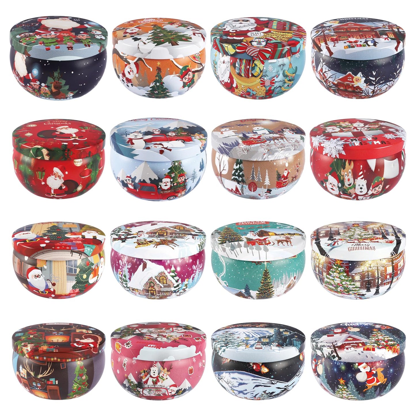 16Pack Christmas Scented Candles Gift- Aromatherapy Candle-Soy Wax-Long Lasting Burn time, Christmas Thanksgiving Gifts for Women,Advent &Home Decor.