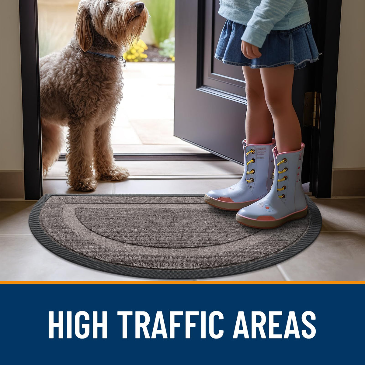 Half Circle Front Door Mat Outside 59x34 All