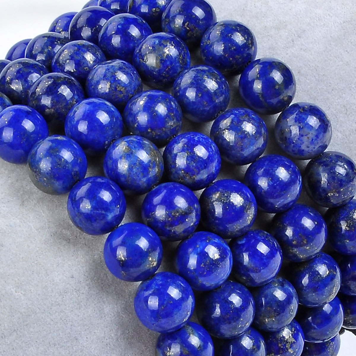 MASSIVE BEADS Lapis Crystal Beads Birthstone Healing Power Macrame Bracelets Adjustable (Lapis, 8mm)