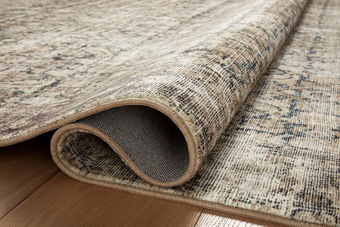 Loloi Amber Lewis Morgan Collection MOG-02 Navy/Sand 9'-6" x 13'-6" 38" Thick Area Rug feat. CloudPile, Neutral, Room Décor, Vintage Inspired, Livingroom, Bedroom, Dining Area