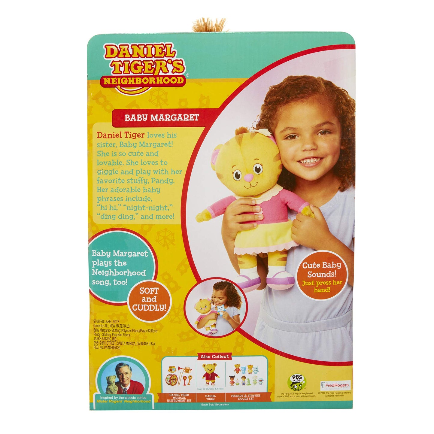 JAKKS Pacific Daniel Tigers Neighborhood Talking Baby Margaret Plush, 12 inch
