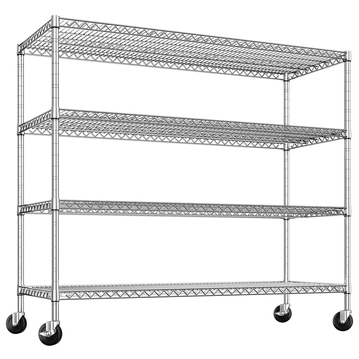 4 Tier Heavy Duty Shelving with Wheels