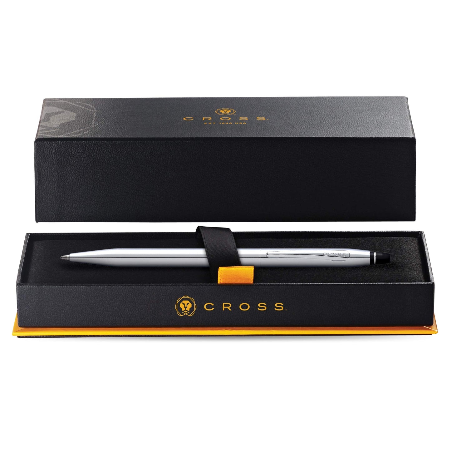 Cross Click Chrome Ballpoint Pen - High-End Writing Tool for Versatile Use - Smooth Writing & Journaling - Elegant Accessory - Long-Lasting - Black Ink - Includes Gift Box