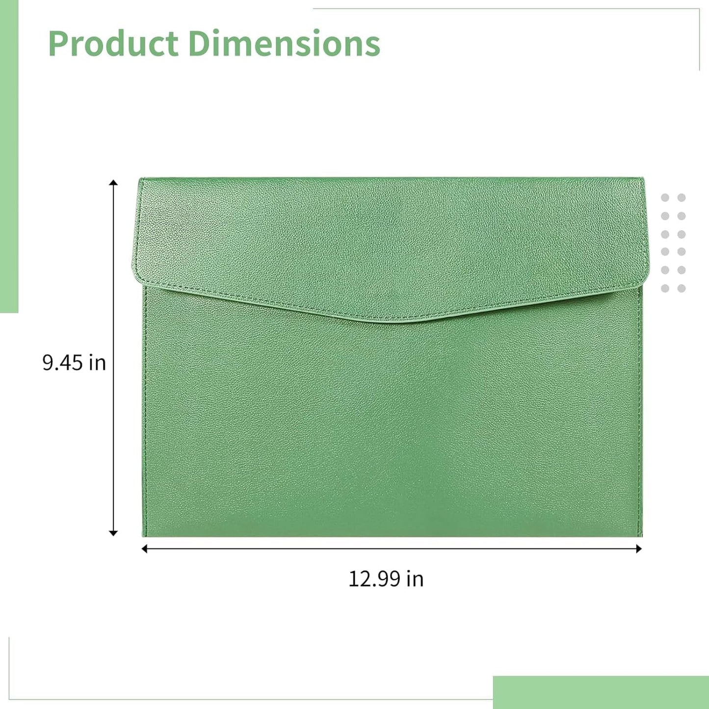 5 PCS A4 Document Folders, PU Leather Portfolio Organizer Set, Letter Size Business File Holders with Envelope Closure, Professional Conference Folder Cases for Office, Interview, Meeting