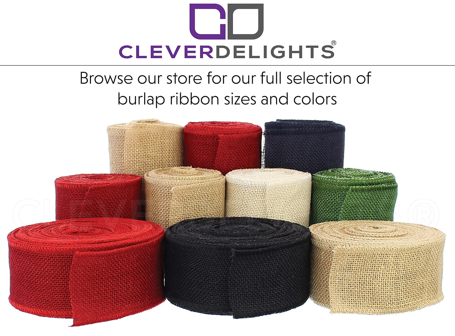 CleverDelights 6" Navy Burlap Ribbon - Wired Edges - 10 Yards - Jute Burlap Fabric