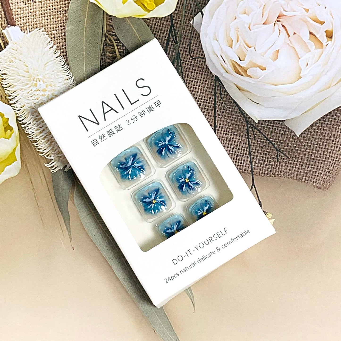 FIEONCIY Press on Toenails with Designs Acrylic Fake Nails for Toe Artificial False Nails with Charms Glue on Toe for Spring Summer Stick on Toenails for Women Girls(JP3817)
