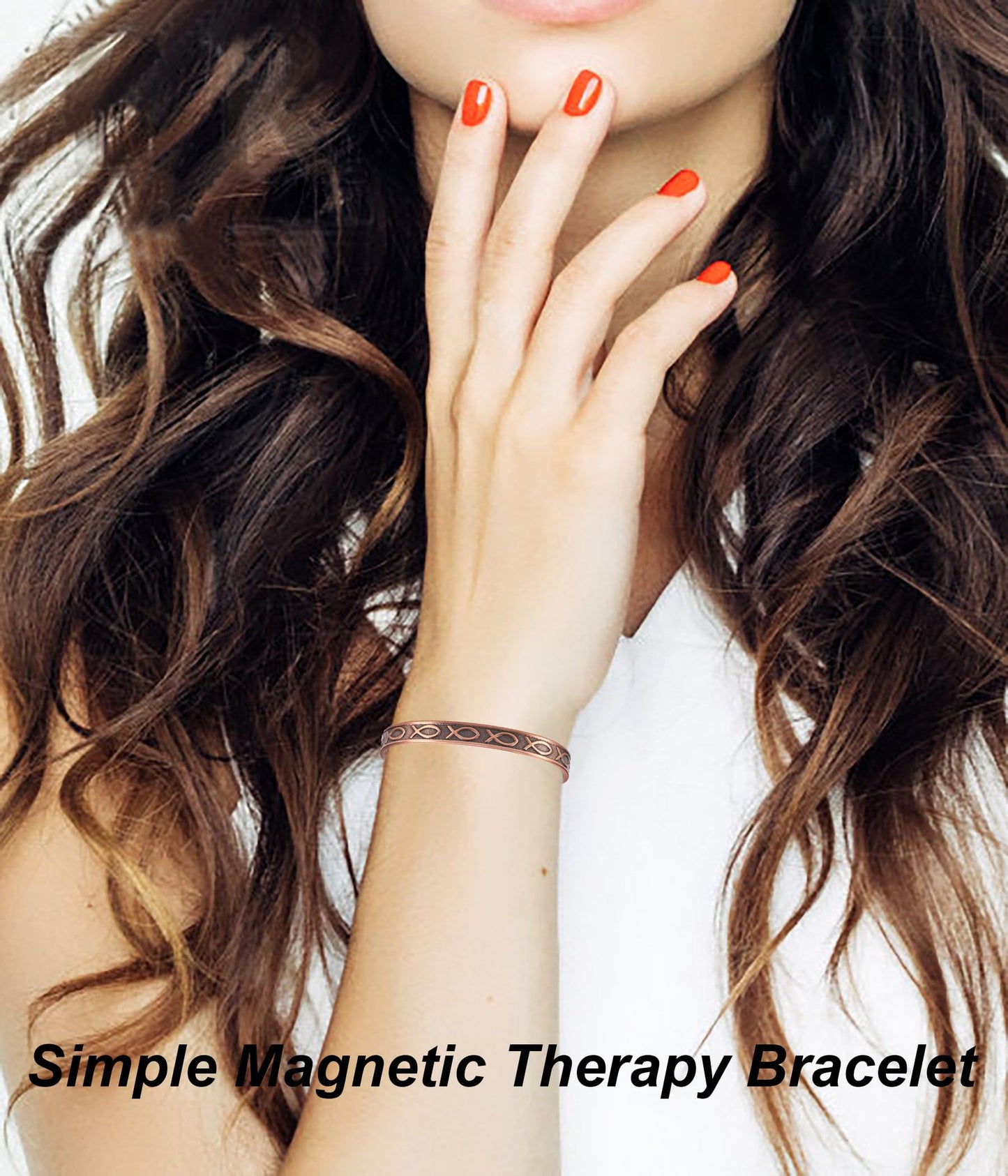UtenoTureH Magnetic Copper Bracelet for Women for Arthritis, Pure Copper Adjustable Bracelets with 3500 Gauss Magnet ((C003))