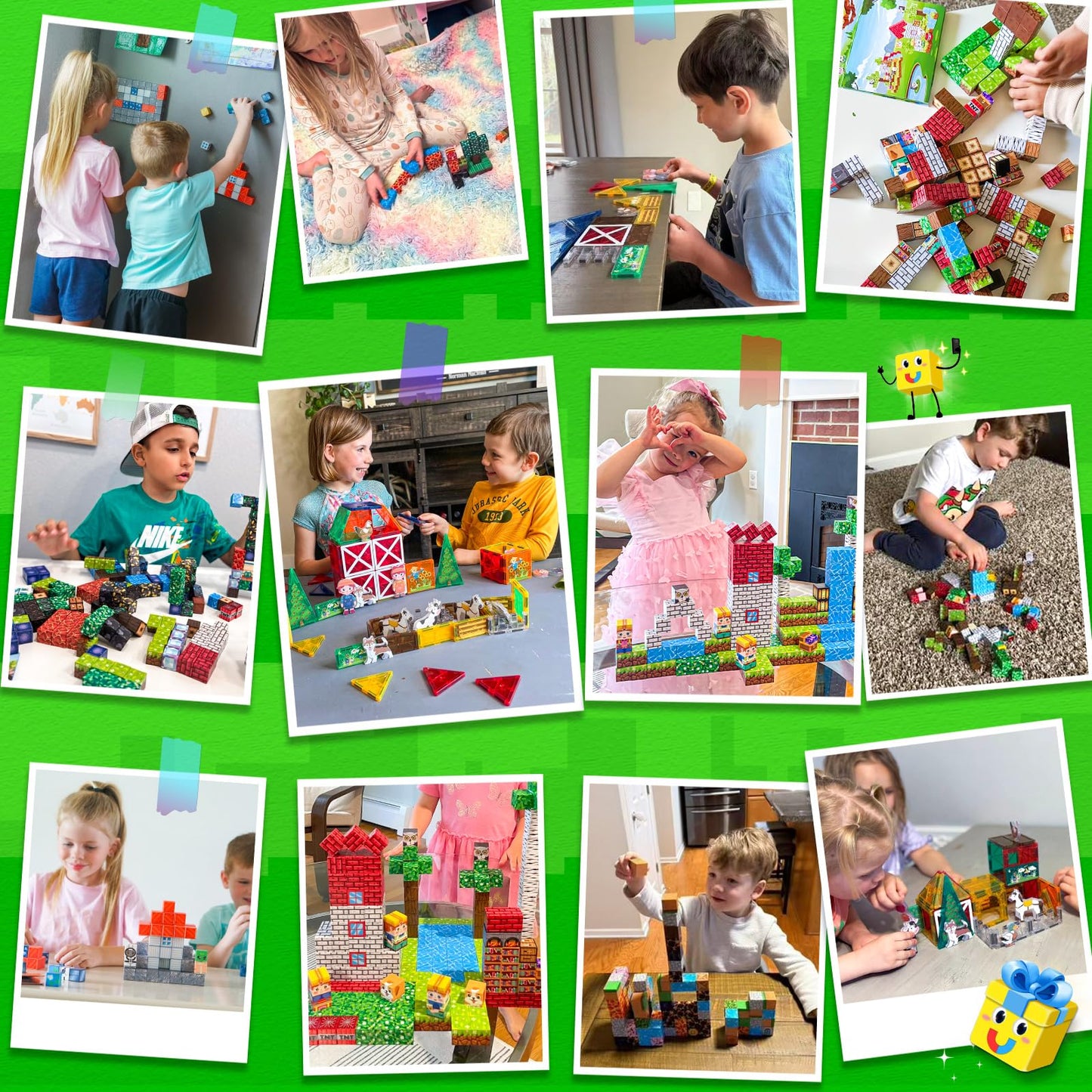 100 PCS Magnetic Blocks Toys, Build Mine Magnet World Set, Magnetic Tiles Building for Boys & Girls Age 4-8 5-7, STEM Montessori Sensory Toys for Toddlers Kids Gifts