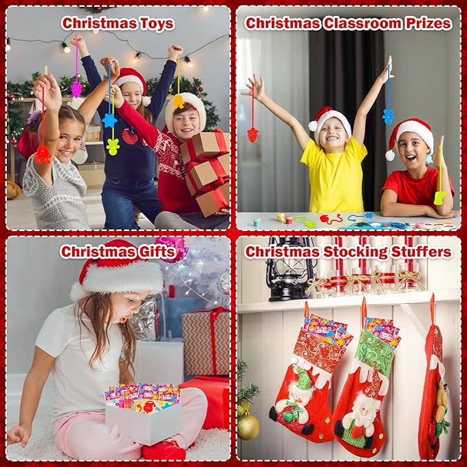 Winter Party Favors Supplies for Toddlers 60 PCS, Bulk Sticky Hands Toys Gifts for Kids, Goodie Bag Stuffers Fillers for Valentines, Small Classroom Non Candy Treats Prizes Trinkets for Boys Girls